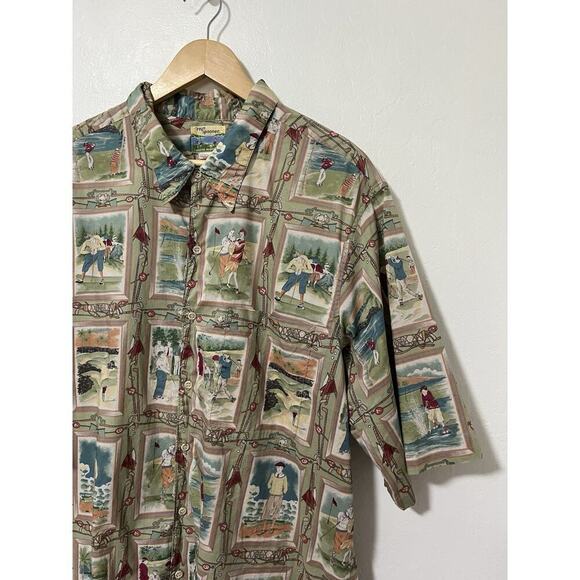 VTG Reyn Spooner Early Century Men's Golfers Button Down Shirt 2XLT Hawaiian - Picture 5 of 9